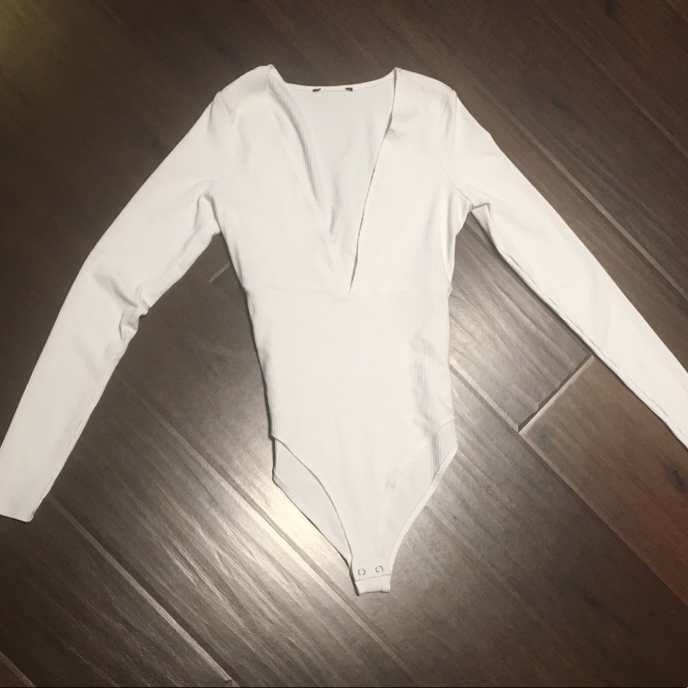 deep v neck body suit